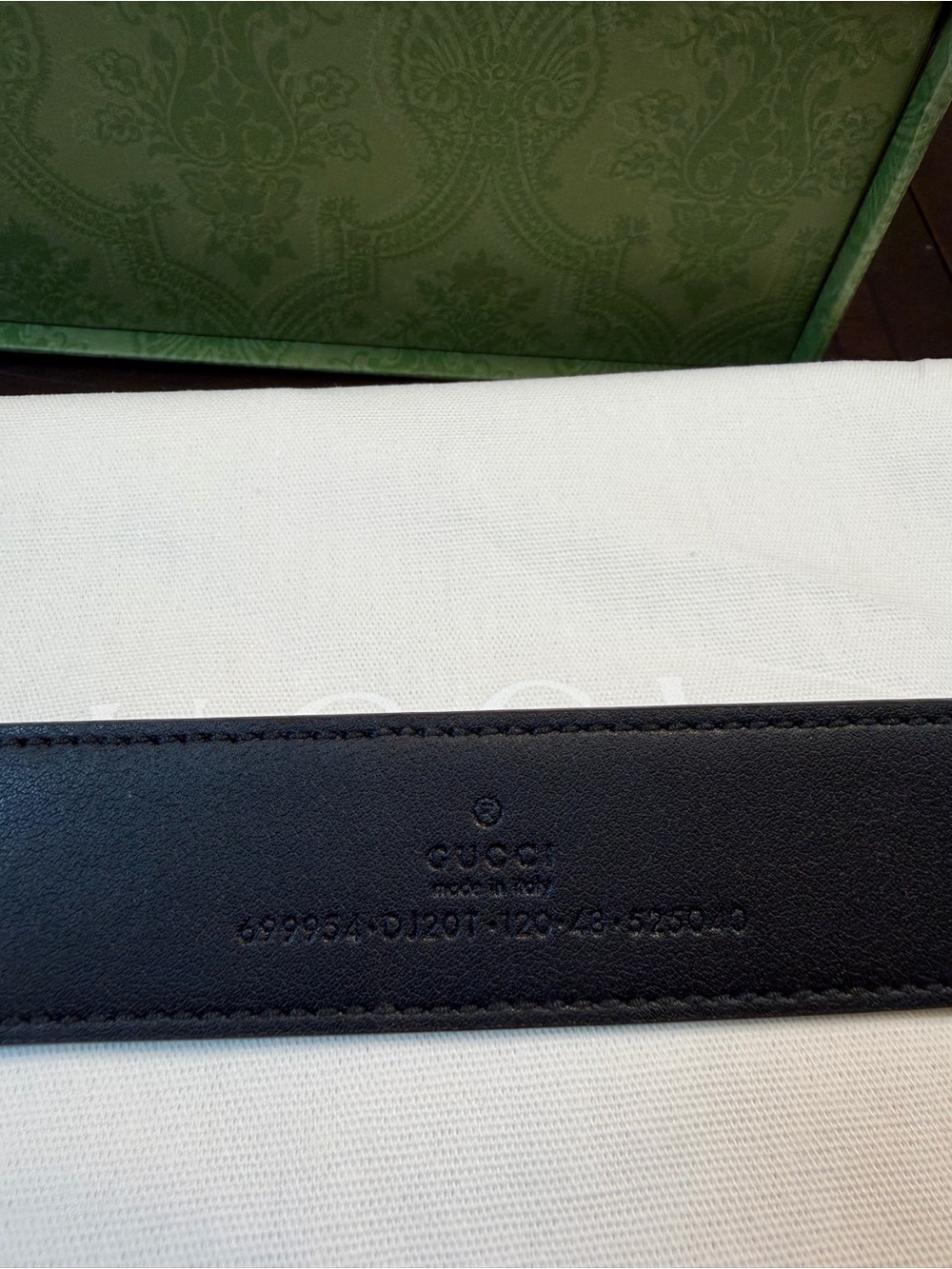New Gucci Bamboo Logo Belt Size 48 / 120 cm Fits a Waist 44 - 48 - Picture 13 of 13